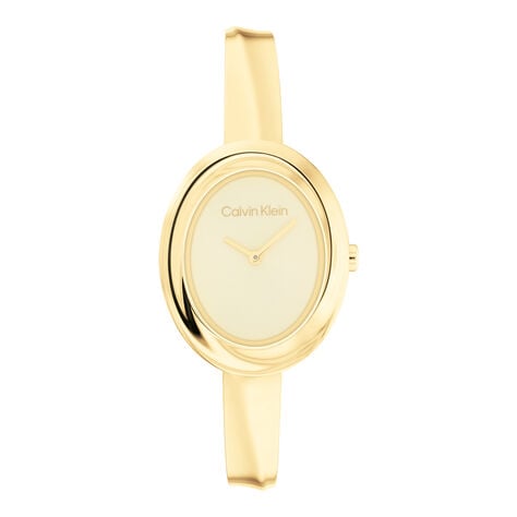 Montre Calvin Klein Twisted Bezel Dor&eacute; - Montres Femme | Histoire d&rsquo;Or