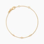 Bracelet Gwenaele Plaqu&eacute; Or Jaune Oxyde De Zirconium - Bracelets Femme | Histoire d&rsquo;Or