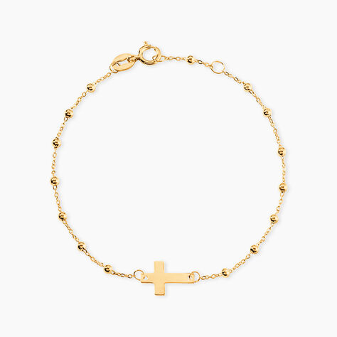 Bracelet Evelina Maille Boule Or Jaune - Bracelets Communion Enfant | Histoire d&rsquo;Or