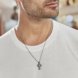 Collier Moletee Acier Blanc - Colliers fantaisie Homme | Histoire d’Or