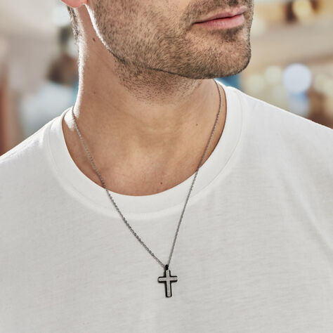Collier Moletee Acier Blanc - Colliers fantaisie Homme | Histoire d’Or