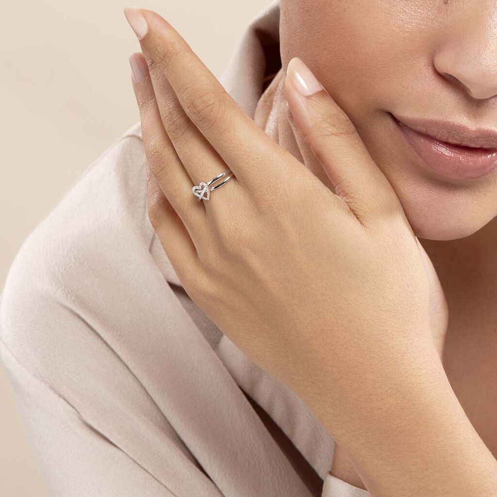 Bague Malinda Or Blanc Diamant - Bagues avec pierre Femme | Histoire d’Or