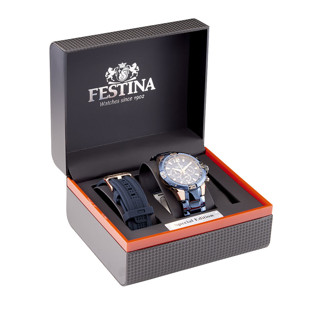 Montre Chrono Bike Bleu - Montres Homme | Histoire d’Or