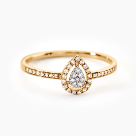 Bague Sevane Or Jaune Diamant - Bagues avec pierre  | Histoire d&rsquo;Or