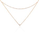 Collier Serres Argent Rose Oxyde De Zirconium - Colliers doubles et triples cha&icirc;nes Femme | Histoire d&rsquo;Or