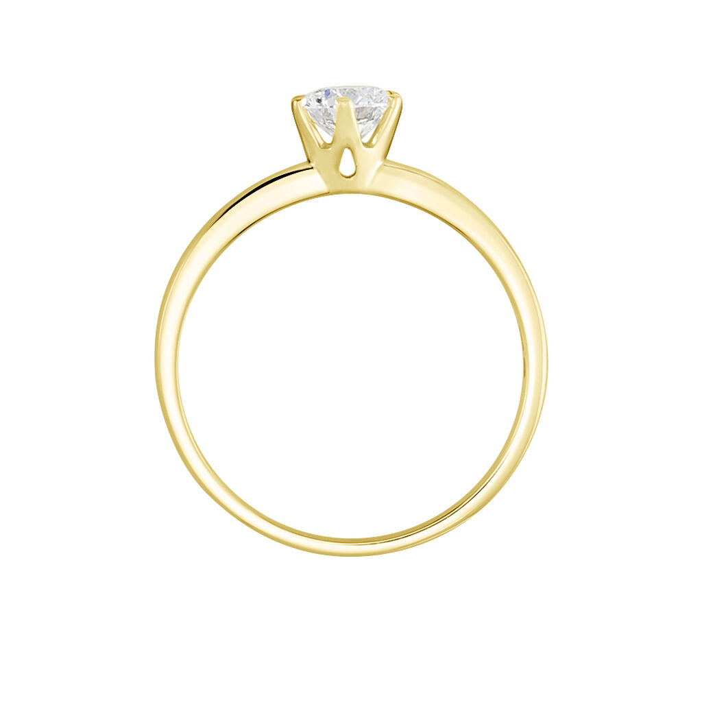 Bague Solitaire Or Jaune Diamant Synthetique - Bagues solitaires Femme | Histoire d&rsquo;Or