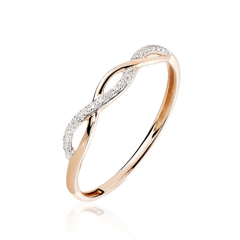 Bague Alizee Or Rose Diamant - Bagues avec pierre Femme | Histoire d’Or