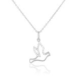Collier Colombe Argent Blanc Oxyde De Zirconium - Colliers fantaisie Femme | Histoire d&rsquo;Or