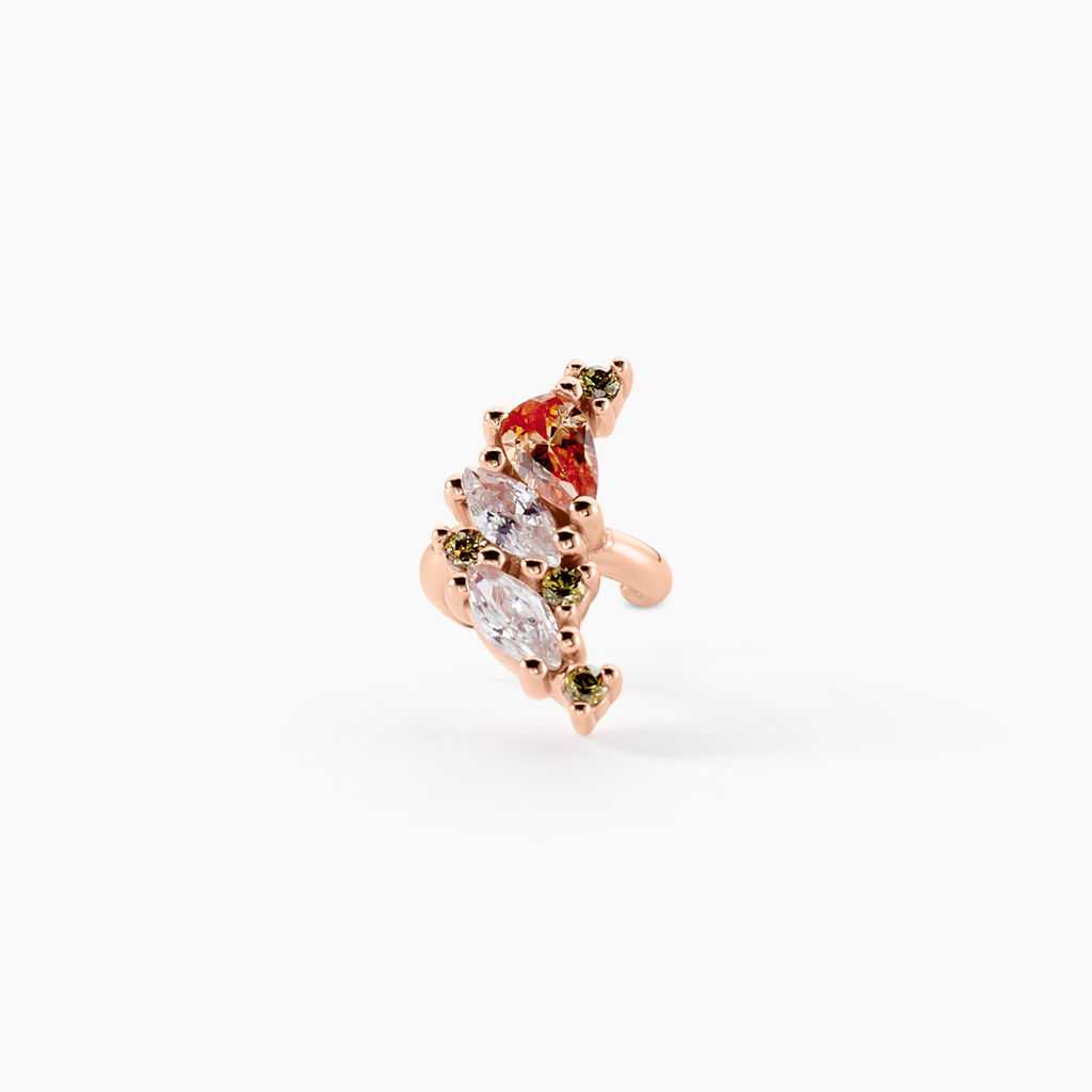 Bijoux D'oreilles Camelia Argent Rose Oxyde De Zirconium - Boucles d'oreilles fantaisie Femme | Histoire d’Or