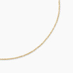 Chaine Igoa Maille Forcat Diamantee Argent Dor&eacute; A L'Or 750/1000 - Chaines Unisex | Histoire d&rsquo;Or