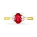 Bague Lea Or Jaune Rubis Et Diamant - Bagues solitaires Femme | Histoire d’Or