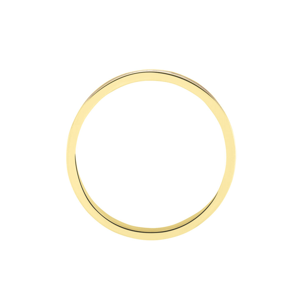 Alliance Daphna Ruban Plat Or Bicolore - Alliances Famille | Histoire d&rsquo;Or
