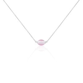 Collier Evren Argent Blanc Quartz Rose - Colliers fantaisie Femme | Histoire d’Or