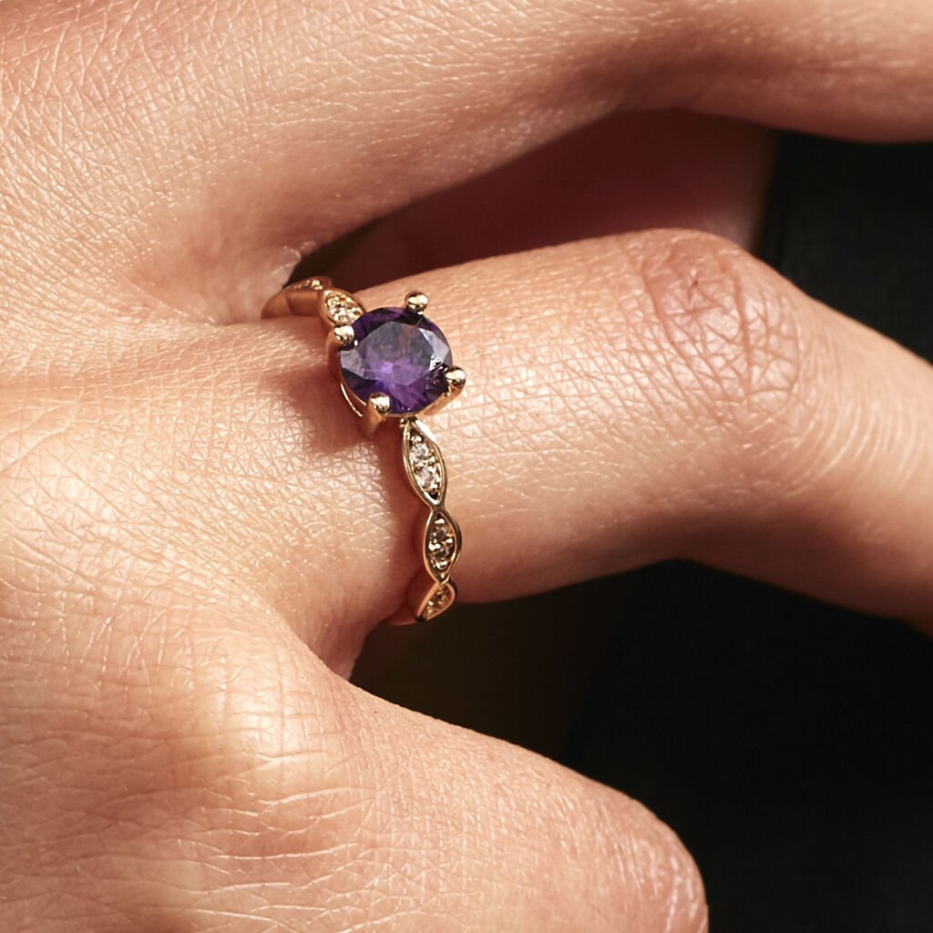 Bague Kurt Plaqué Or Jaune Oxyde De Zirconium - Bagues solitaires Femme | Histoire d’Or