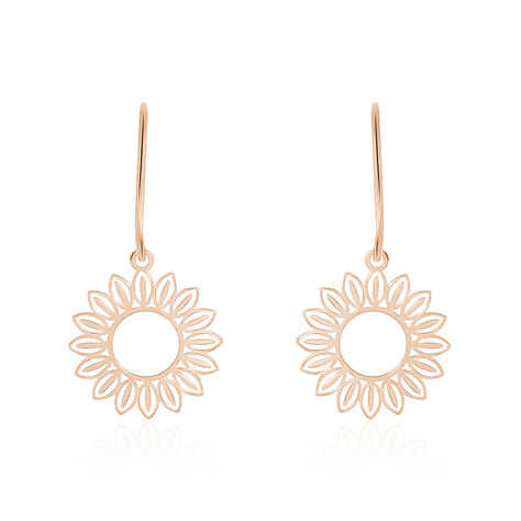 Boucles D'oreilles Pendantes Ombelline Argent Rose - Boucles d'oreilles fantaisie Femme | Histoire d’Or