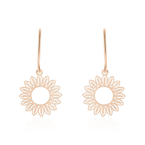 Plein soleil boucles d'oreilles petit modèle or jaune et diamants