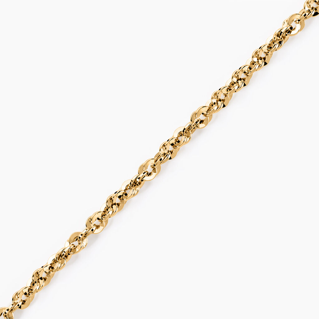 Bracelet Cordelia Maille Corde Facettee Or Jaune - Bracelets cha&icirc;ne Femme | Histoire d&rsquo;Or