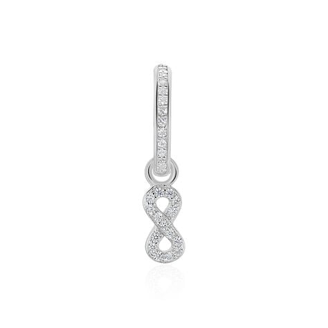 Créole Unitaire Ancelin Rondes Argent Blanc Oxyde De Zirconium - Boucles d'oreilles créoles Femme | Histoire d’Or