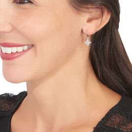 Boucles D'oreilles Puces Anea Or Blanc Diamant - Boucles d'oreilles pendantes Femme | Histoire d’Or