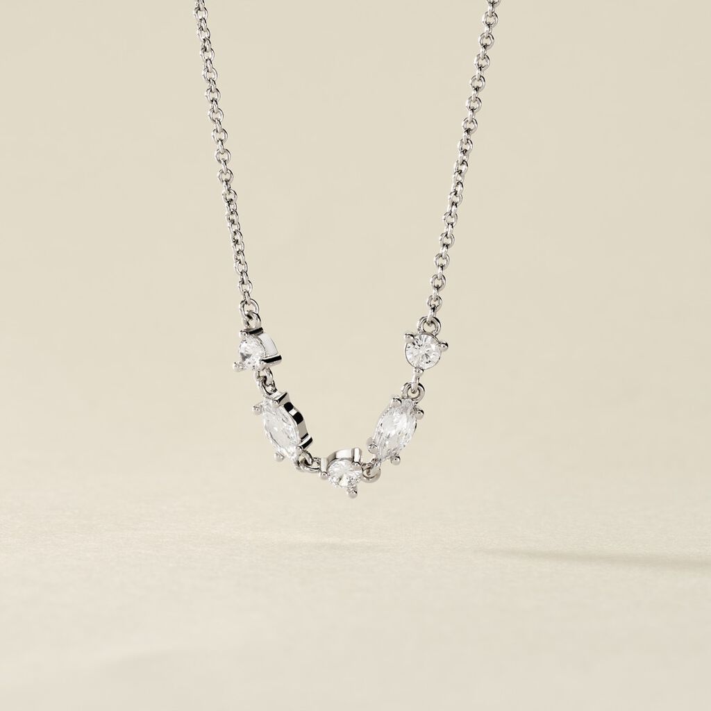 Collier Argent Blanc Shiny Nights Oxyde De Zirconium - Colliers fantaisie Femme | Histoire d’Or