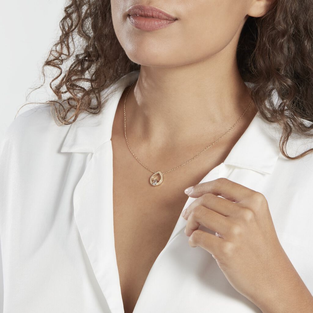 Collier Plaqué Or Lame Oxyde De Zirconium - Colliers fantaisie Femme | Histoire d’Or