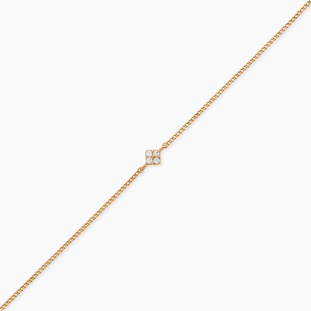 Bracelet Jil Plaqu&eacute; Or Jaune Oxyde De Zirconium - Bracelets Femme | Histoire d&rsquo;Or