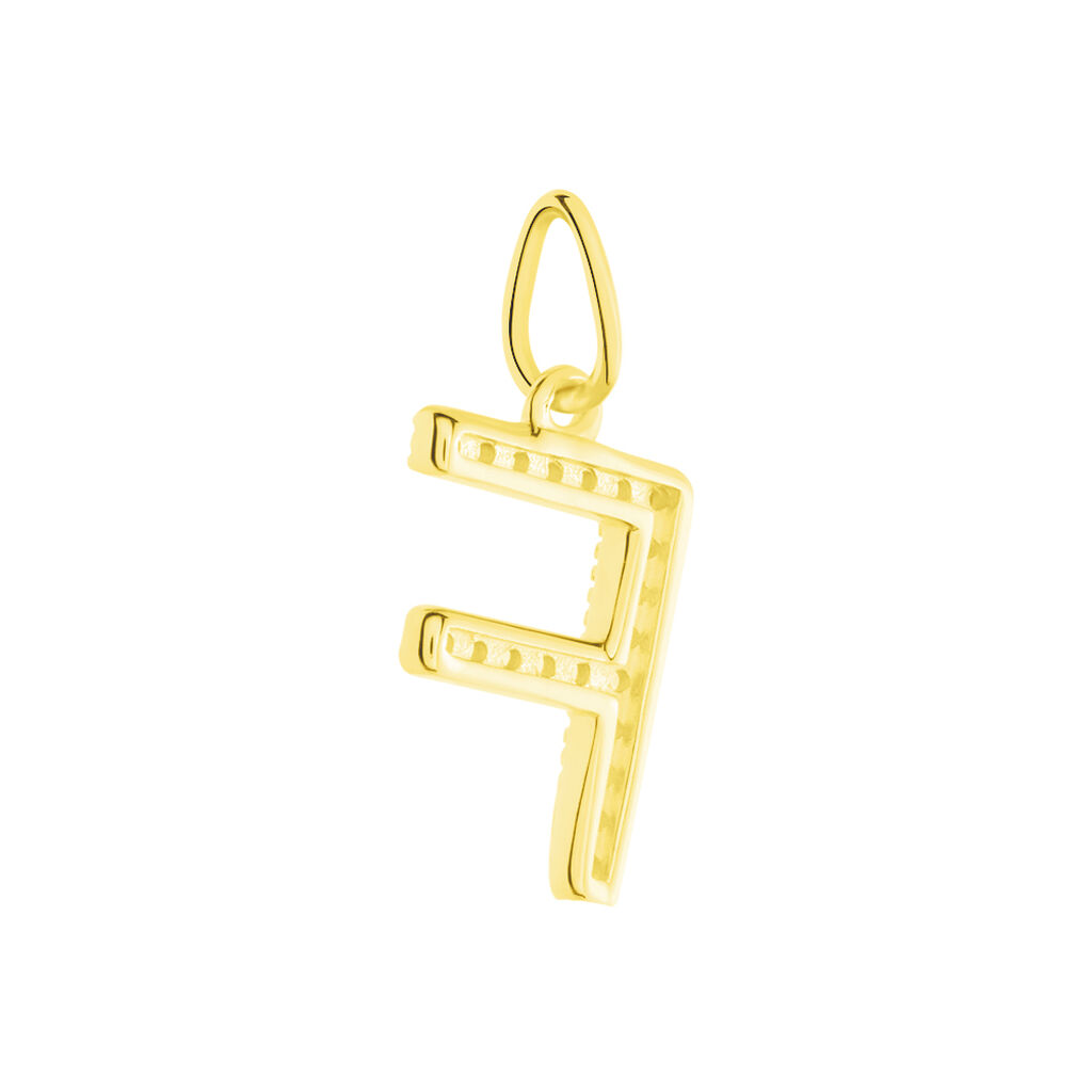 Pendentif Lettre F Or Jaune Oxyde - Pendentifs Famille | Histoire d’Or