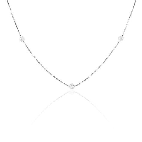 Collier Sautoir Kelly Argent Blanc - Colliers fantaisie Femme | Histoire d’Or