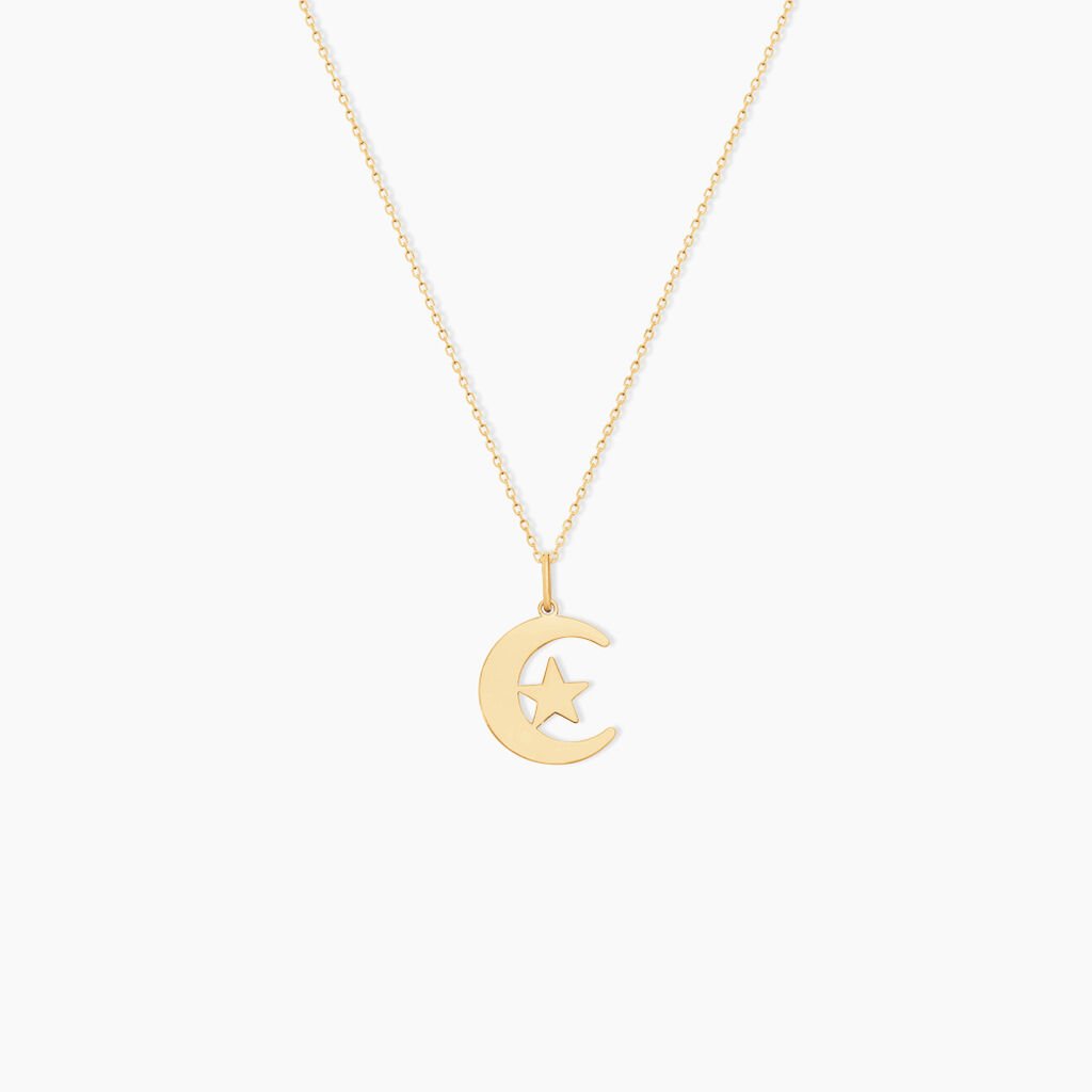 Pendentif Astree Or Jaune - Pendentifs Bapt&ecirc;me Famille | Histoire d&rsquo;Or