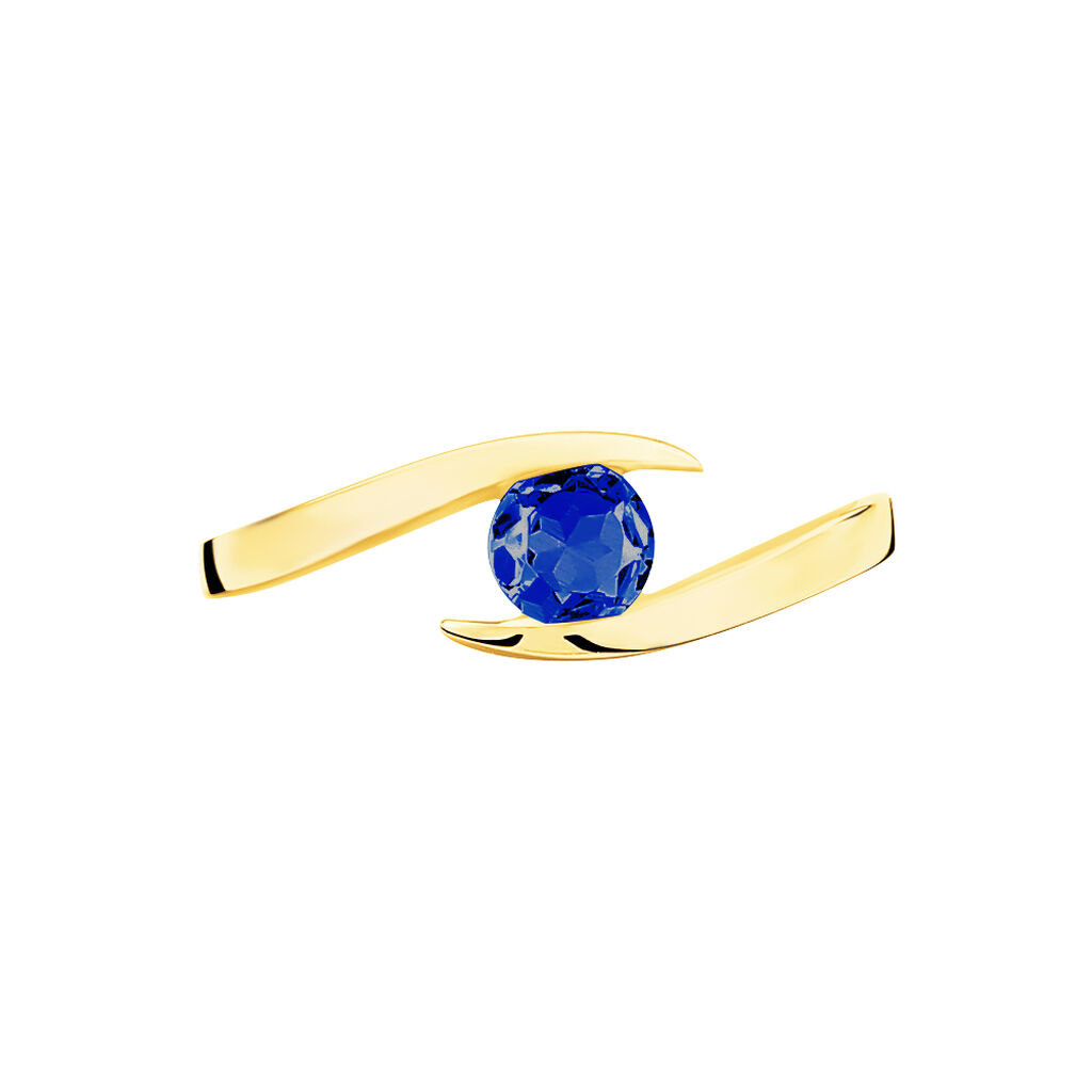 Bague Tiphaine Or Jaune Saphir - Bagues solitaires Femme | Histoire d’Or