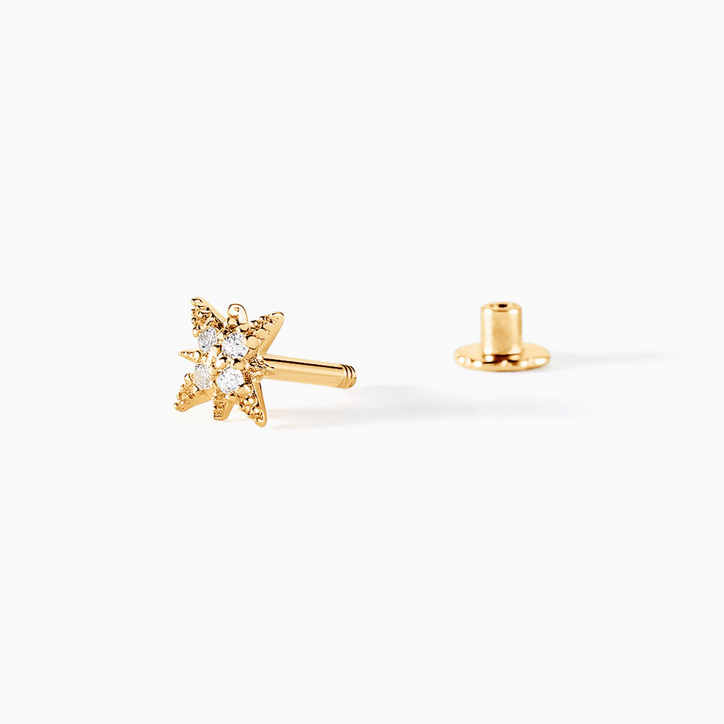 Piercing D'oreille Unitaire Geronimo Or Jaune Oxyde De Zirconium - Bijoux Femme | Histoire d’Or