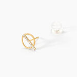 Boucles D'oreilles Pendantes Edmee Cercle Or Jaune Oxyde De Zirconium - Boucles d'oreilles pendantes Femme | Histoire d&rsquo;Or