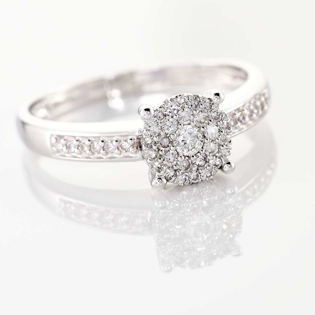 Bague Serena Or Blanc Diamant - Bagues solitaires Femme | Histoire d&rsquo;Or