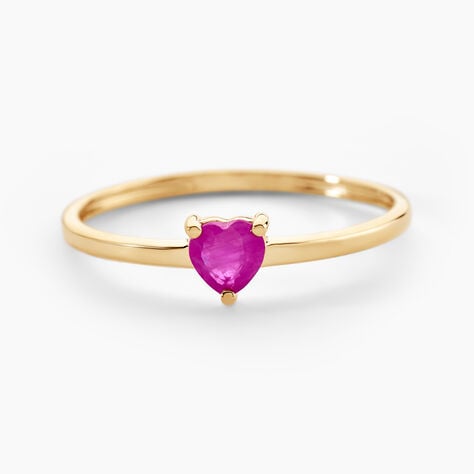 Bague Lissounia Or Jaune Rubis - Bagues solitaires Femme | Histoire d&rsquo;Or