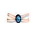 Bague Sare Or Rose Topaze Et Oxyde De Zirconium - Bagues solitaires Femme | Histoire d’Or