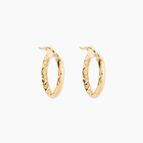 Cr&eacute;oles Carlyle Or Jaune - Boucles d'oreilles cr&eacute;oles Femme | Histoire d&rsquo;Or