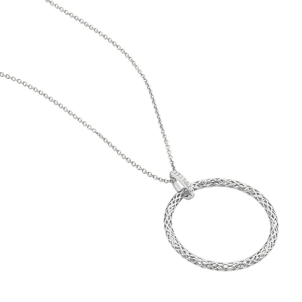 Collier Sautoir Sowa Argent Blanc Oxyde De Zirconium - Sautoirs Femme | Histoire d’Or