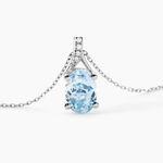 Collier Audea Or Blanc Topaze Et Oxyde De Zirconium - Colliers Femme | Histoire d&rsquo;Or