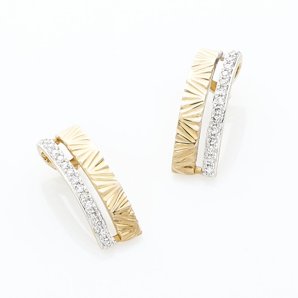 Boucles D'oreilles Puces Belinda Or Jaune Diamant - Clous d'oreilles Femme | Histoire d&rsquo;Or