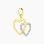 Pendentif Eudocie Coeurs Ciseles Or Bicolore - Pendentifs Femme | Histoire d&rsquo;Or