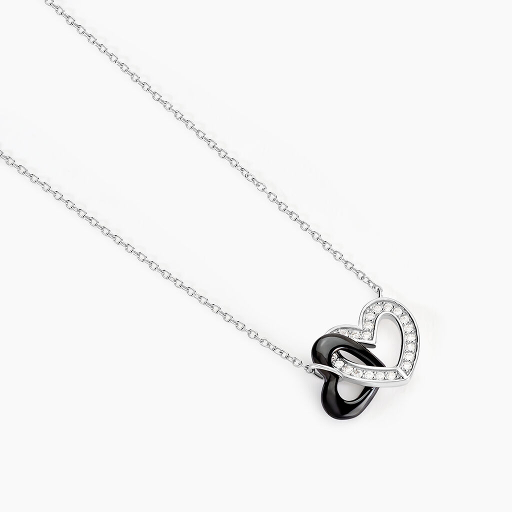 Collier Lineth Argent Blanc Céramique Oxyde De Zirconium - Colliers fantaisie Femme | Histoire d’Or