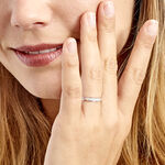 Alliance Caroline Sablee Ruban Plat Or Blanc - Alliances Unisex | Histoire d&rsquo;Or