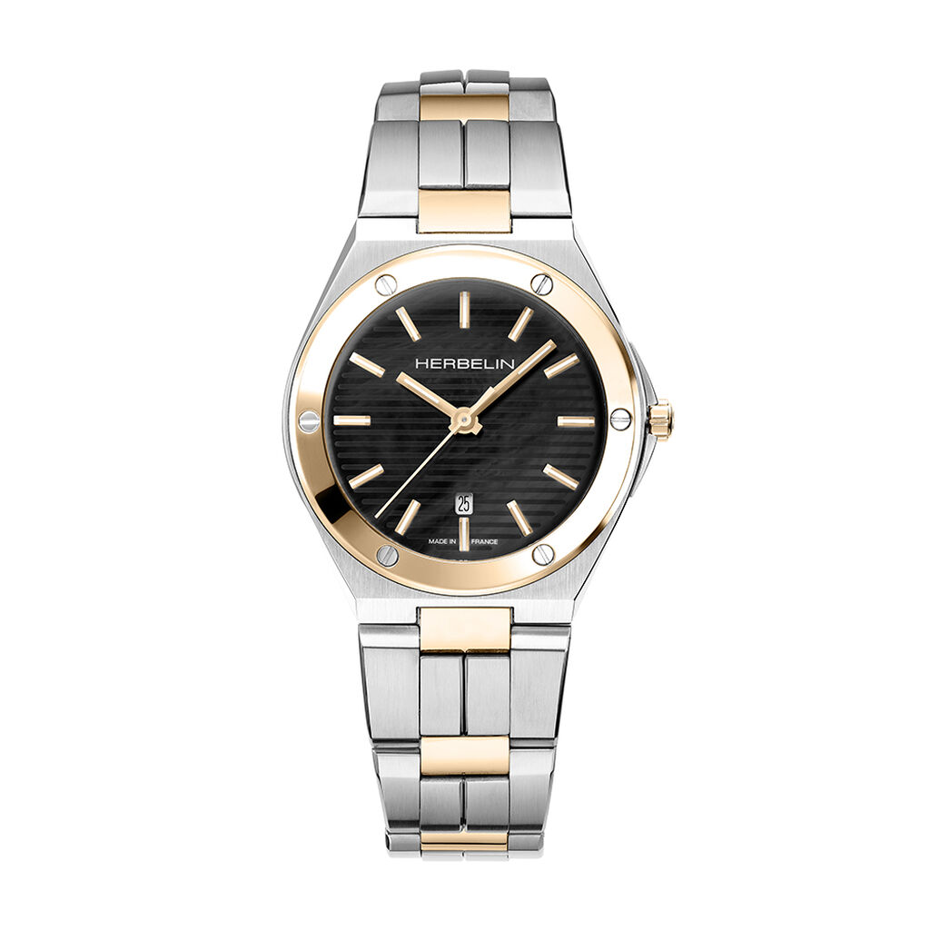 Montre Herbelin Cap Camarat Noir - Id&eacute;es cadeaux Femme | Histoire d&rsquo;Or