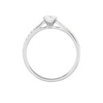 Bague Solitaire Hemera Or Blanc Diamant - Bagues solitaires Femme | Histoire d&rsquo;Or