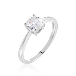 Solitaire Abriel Or Blanc Oxyde De Zirconium - Bagues solitaires Femme | Histoire d’Or