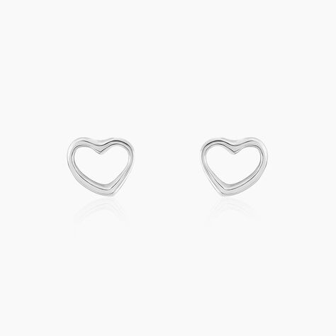 Boucles D'oreilles Puces Amerigo Argent Blanc - Boucles d'oreilles fantaisie Femme | Histoire d’Or