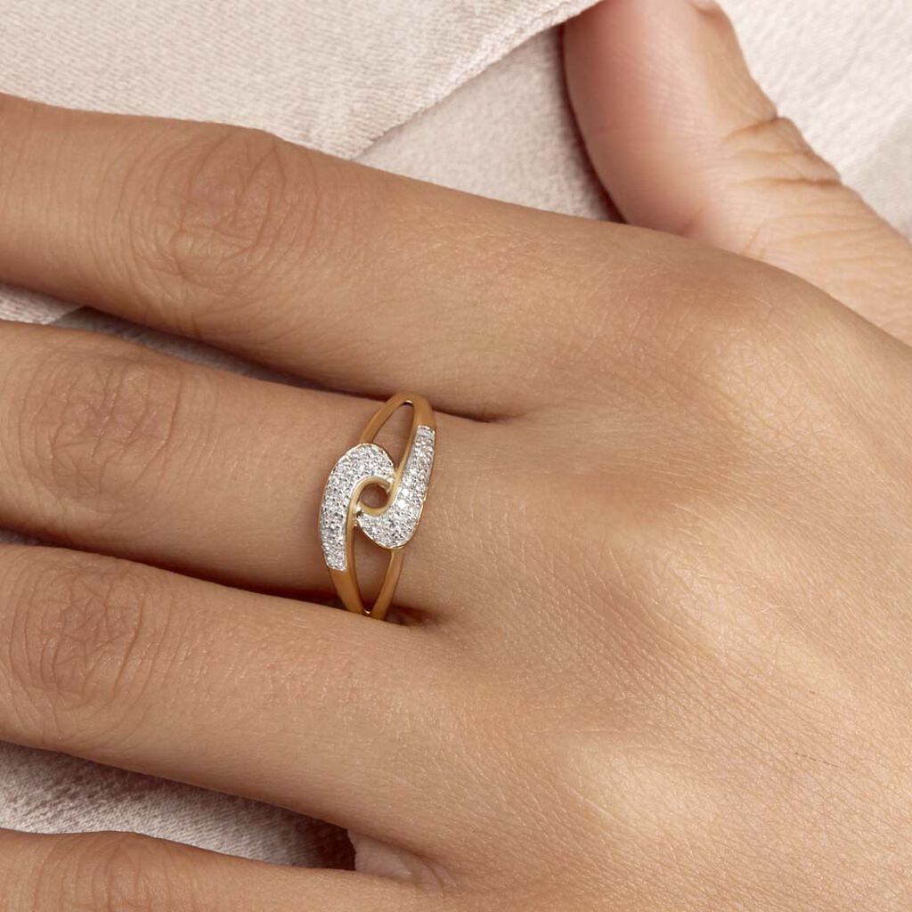 Bague Melisianne Or Jaune Diamant - Bagues avec pierre Femme | Histoire d’Or