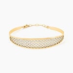 Bracelet Jonc Adonijah Or Bicolore - Bracelets joncs Femme | Histoire d&rsquo;Or