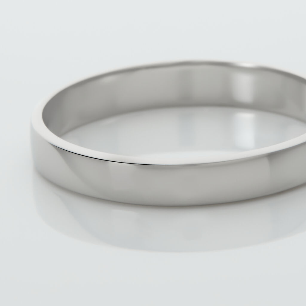 Alliance Julie Ruban Classique Platine Blanc - Alliances Unisex | Histoire d&rsquo;Or