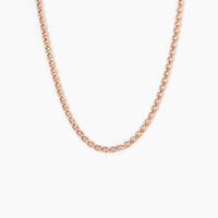 Collier Capucin Or Rose Maille Marine Plate